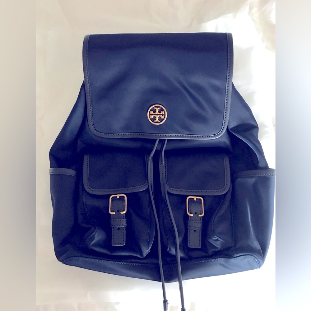 Tory Burch nylon blue backpack